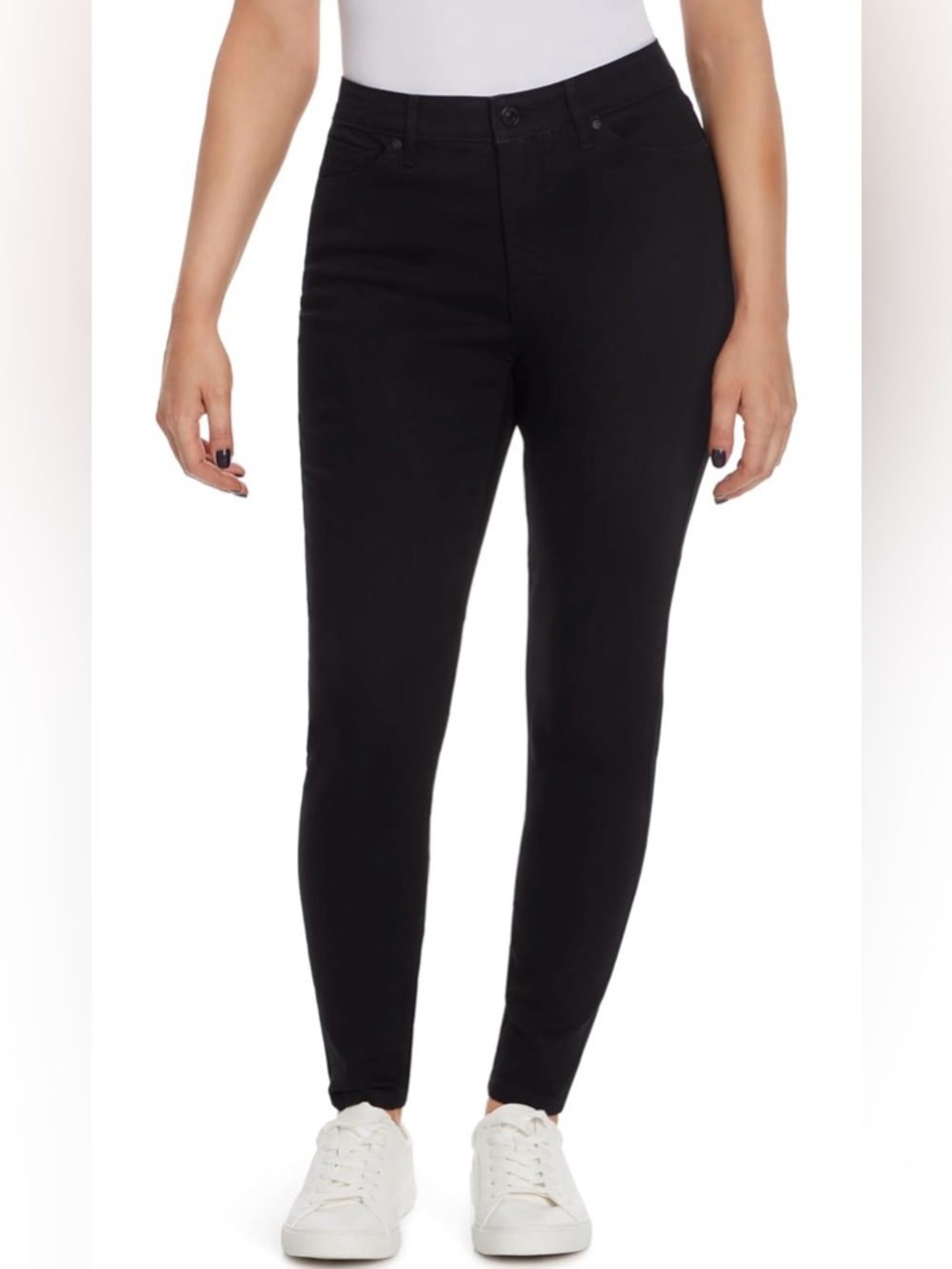Women’s Nine West Black Cigarette Mid Rise Super Soft Stretch Jeans -